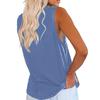 Spring and Summer New Vest V-neck Pocket Loose Casual Plus Size Top for Women