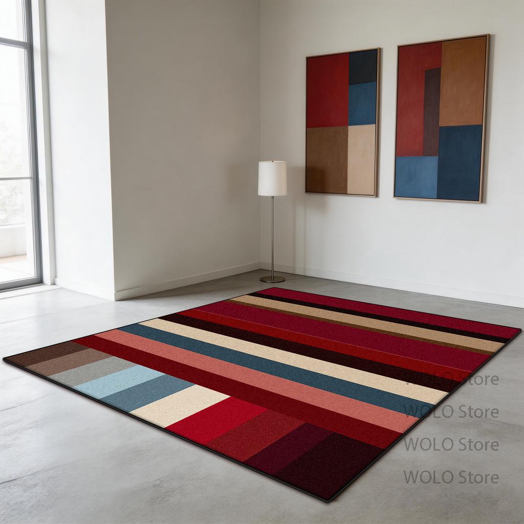 Geometric Modern Carpet Bedroom Decoration Sofa Side Rugs Living Room Easy Cleaning Antiskid Customizable Study Floor Mat Lounge