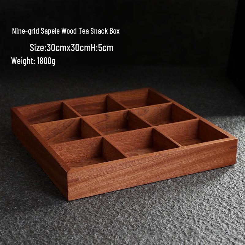 Sapelli Solid Wood New Chinese Style Nut Platter