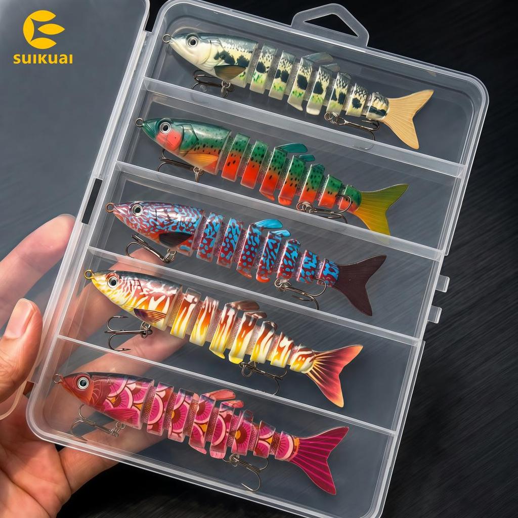 15.5g Multi-jointed Sinking Wobble Fish Bait for Cross-Border Fishing