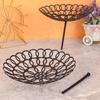 Black Round Flower Stem Holder Ikebana Vase Bracket with Non-slip Strut Sturdy Hollow Design Detachable Flower Arrangement