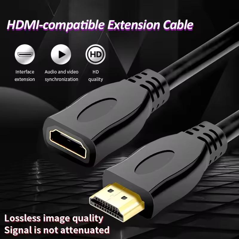 Кабель-адаптер-удлинитель, совместимый с HDMI, 1080P, штекер-гнездо, кабели-конвертеры-удлинители, совместимые с HDMI, для ПК, ТВ-приставки, PS4, ноутбука