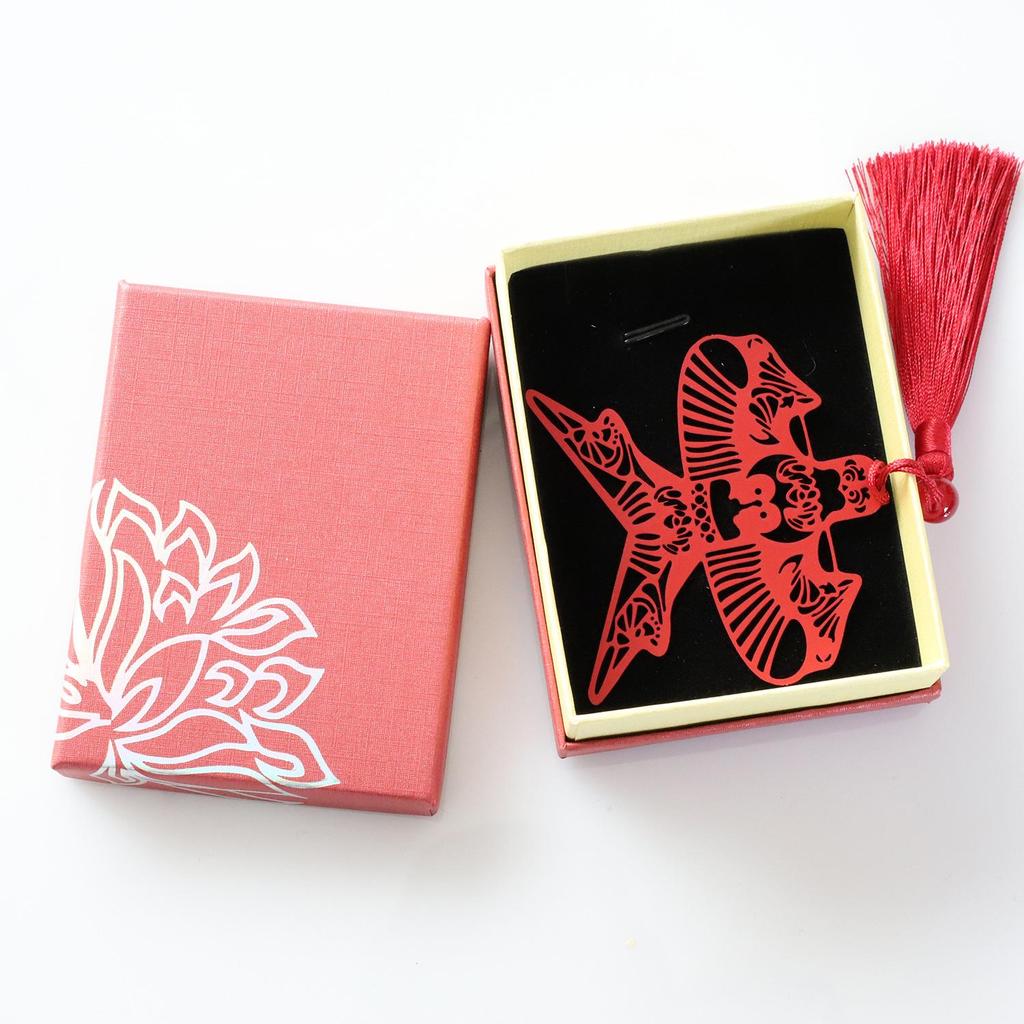 Exquisite Chinese Style Paper Kite Metal Tassel Bookmark - Festival Commemorative Gift