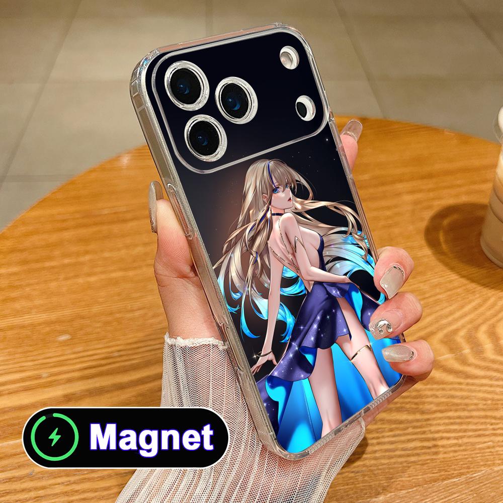 

HSR Serval Прозрачный TPU Magsafe Чехол для Мобильного Телефона для iPhone 17 16 15 14 13 12 11 Air Pro Max Plus Mini Цветной Чехол iPhone 11 Pro Max