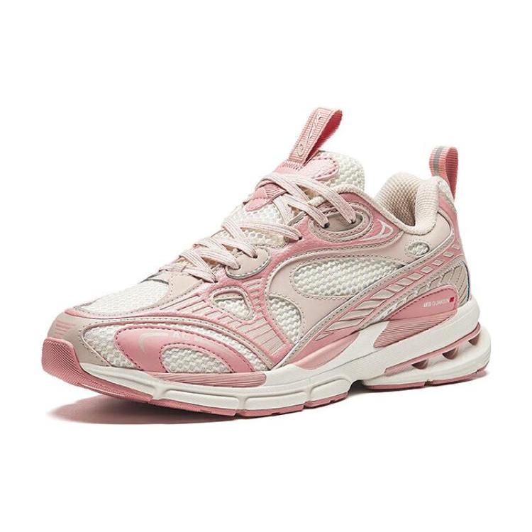 Anta Cushioning Breathable Low top Running Shoes Women's Rubber Pink Ivory White 922345568A-5