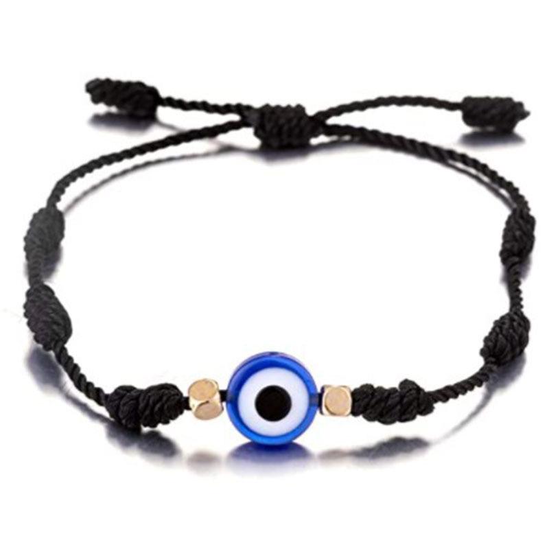 New Seven-Knot Lucky Red Rope Bracelet with Evil Eye – Handwoven and Trendy