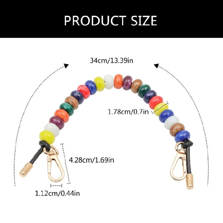 Creative Resin Handbag Chain Colorful Accessory for Unique Bag Decoration Beaded Handbag Accessory