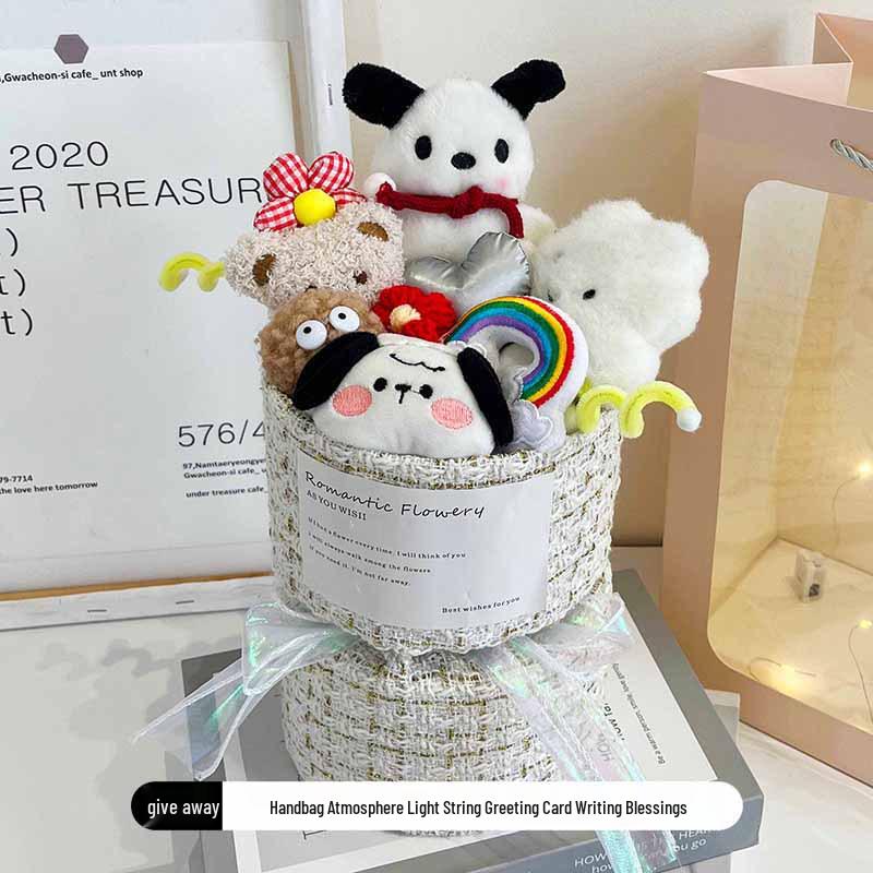 Kirby Sanrio Kuromi & Melody Plush Doll Bouquet - Perfect Christmas or Birthday Gift