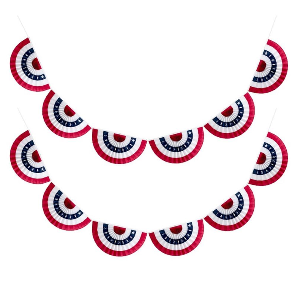 

Украшение для вечеринки в День независимости США, флаг-гирлянда, полукруглый флаг с американским флагом, 100 дюймов