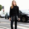 Leggings da Donna Gonna Elastico Vita Alta Fodera in Peluche Ispessita Vestibilità Attillata Culottes in Ecopelle Finto Due Pezzi Caldi Versatili Culottes