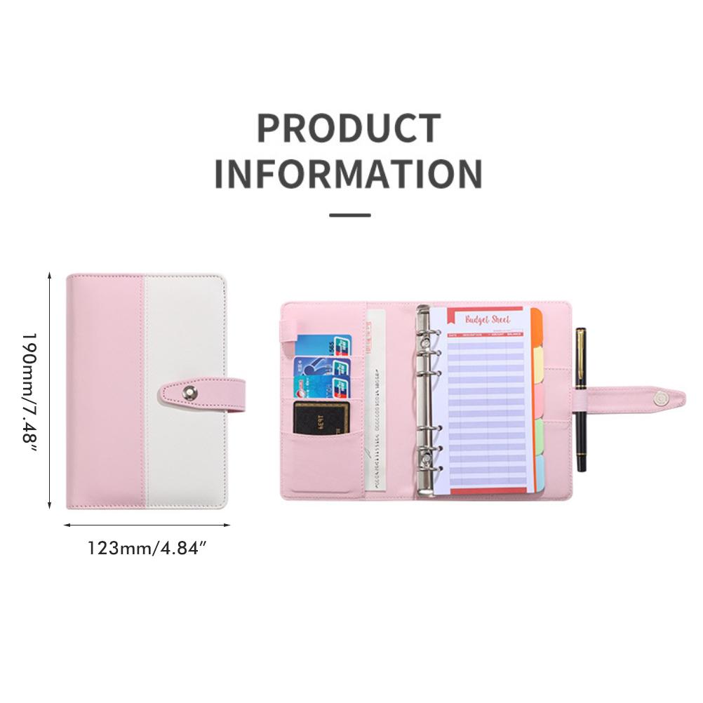 A6 PU Leder Budgetplaner mit Schnalle Budgetplaner Finanzplaner Budgetordner für Budgetierung Sparen