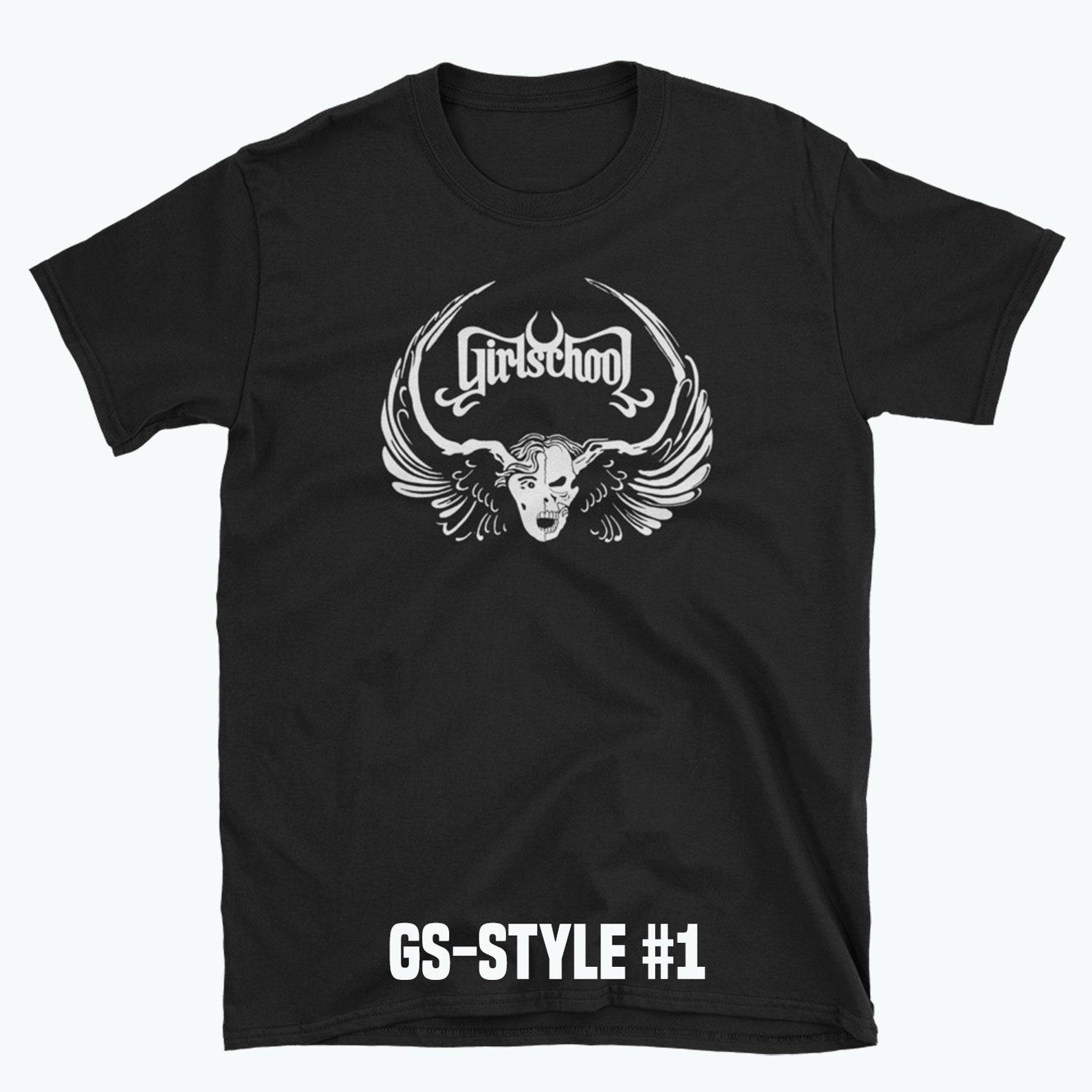 Girlschool T shirt: Vintage Style 80s Punk Metal Band Tee 2XL