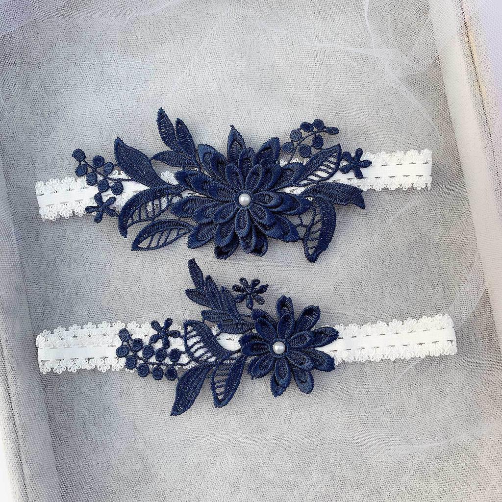 Sexy Fashion Lingerie Wedding Garter Belt Bride Cosplay Party Accessories Bowknot Flower Lace Elastic Leg Ring Bridal Leg Garter