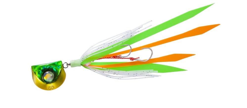 

DUEL Salty Rubber Slide SHGM Gold Floating Type Lure, 60g, F1083-SHGM-Holo Green,
