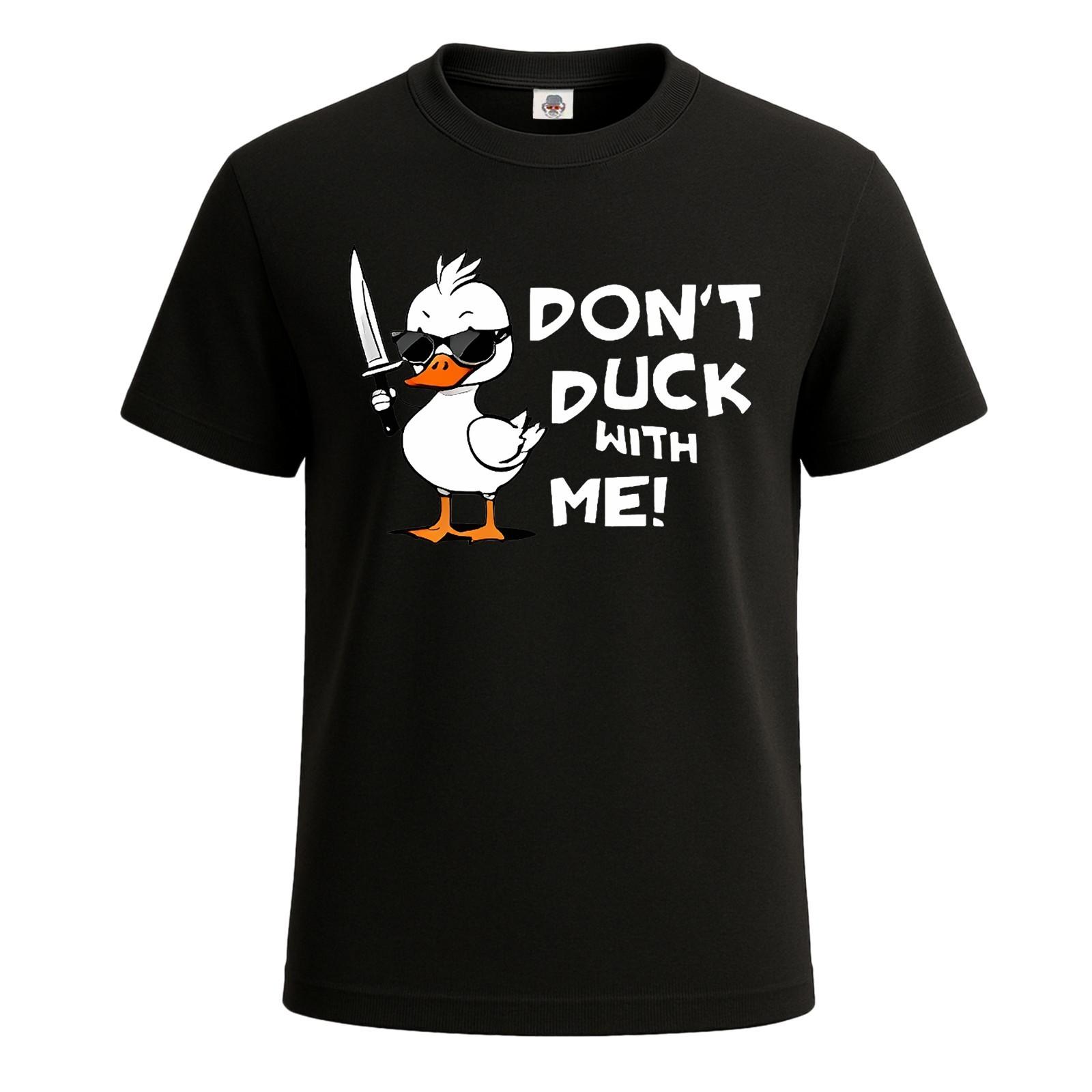 

Don t Duck With Me Funny Duck Graphic T-Shirt Men s Novelty joke Tee Top 5XL різнокольоровий