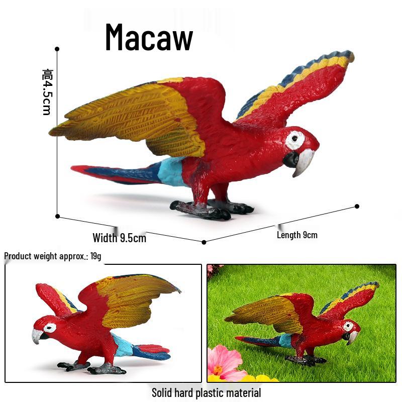 Children's Animal Simulation Toy Set: Eagle, Falcon, Secretary Bird, Owl Figurines