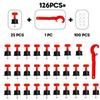 126pcs/151pcs Leveling System Floor Gap Clips Reusable Wedges Tile Tools Tile Spacers Clips