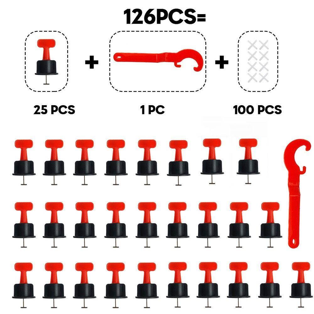 126pcs/151pcs Leveling System Floor Gap Clips Reusable Wedges Tile Tools Tile Spacers Clips