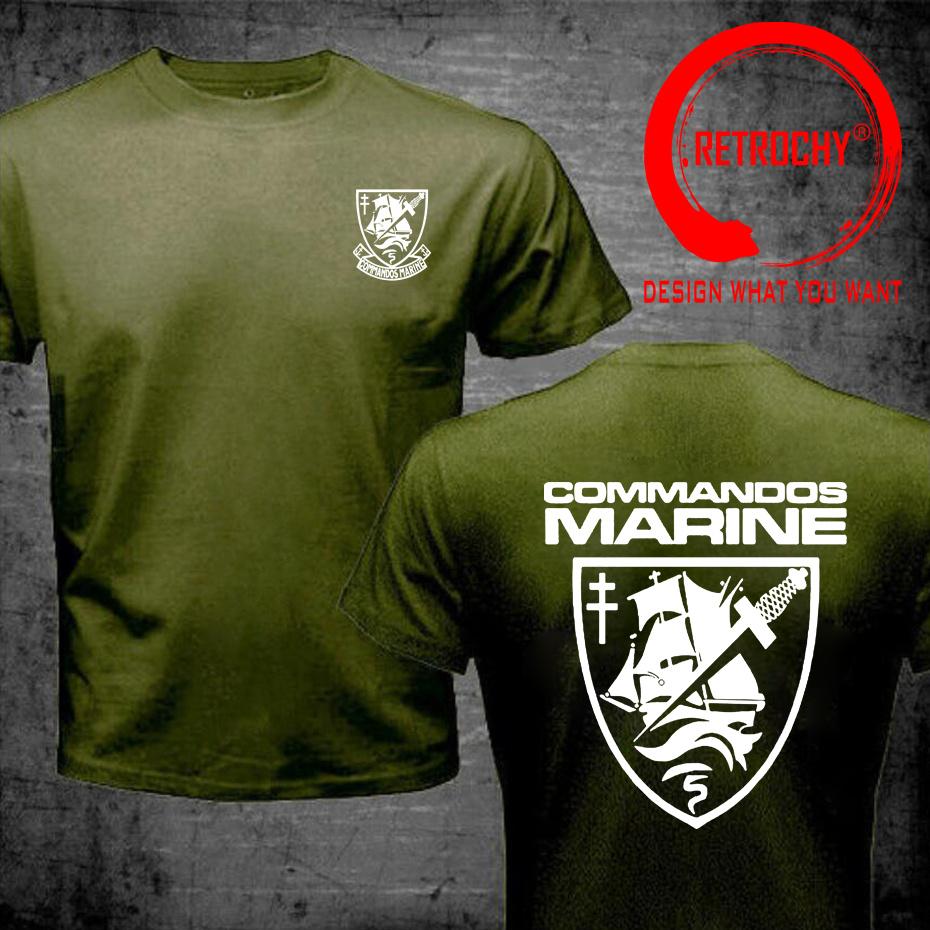 Funny T Shirt Unisex Military French Marines Special Operation Forces ComUnisexdos Marine T Shirts Unisex Casual TShirt Hombre Camisetas