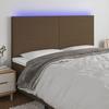 VidaXL LED Headboard Bedroom Furniture Double Bed Accessory Head of Bed Frame Interior Dark Brown 3122169
