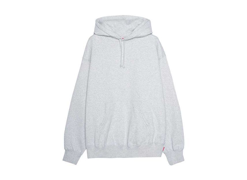 Supreme Bluza z kapturem i satynową aplikacją, melanżowy szary