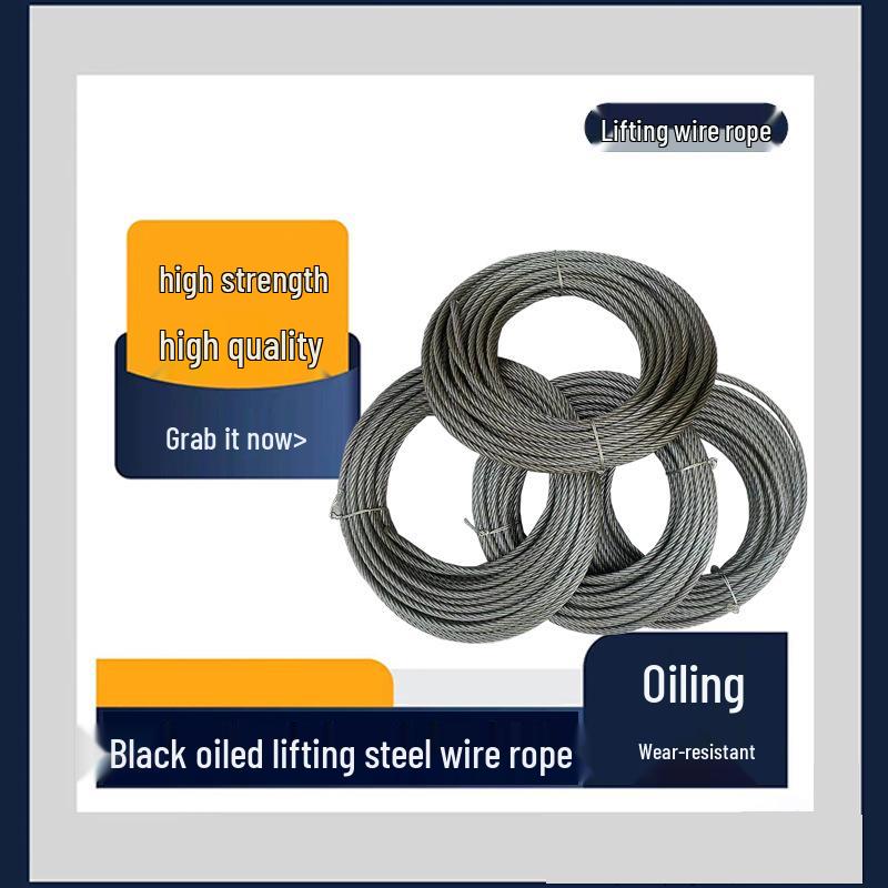 6-Strand Steel Wire Rope with Fiber Core for Electric Hoists and Tower Cranes