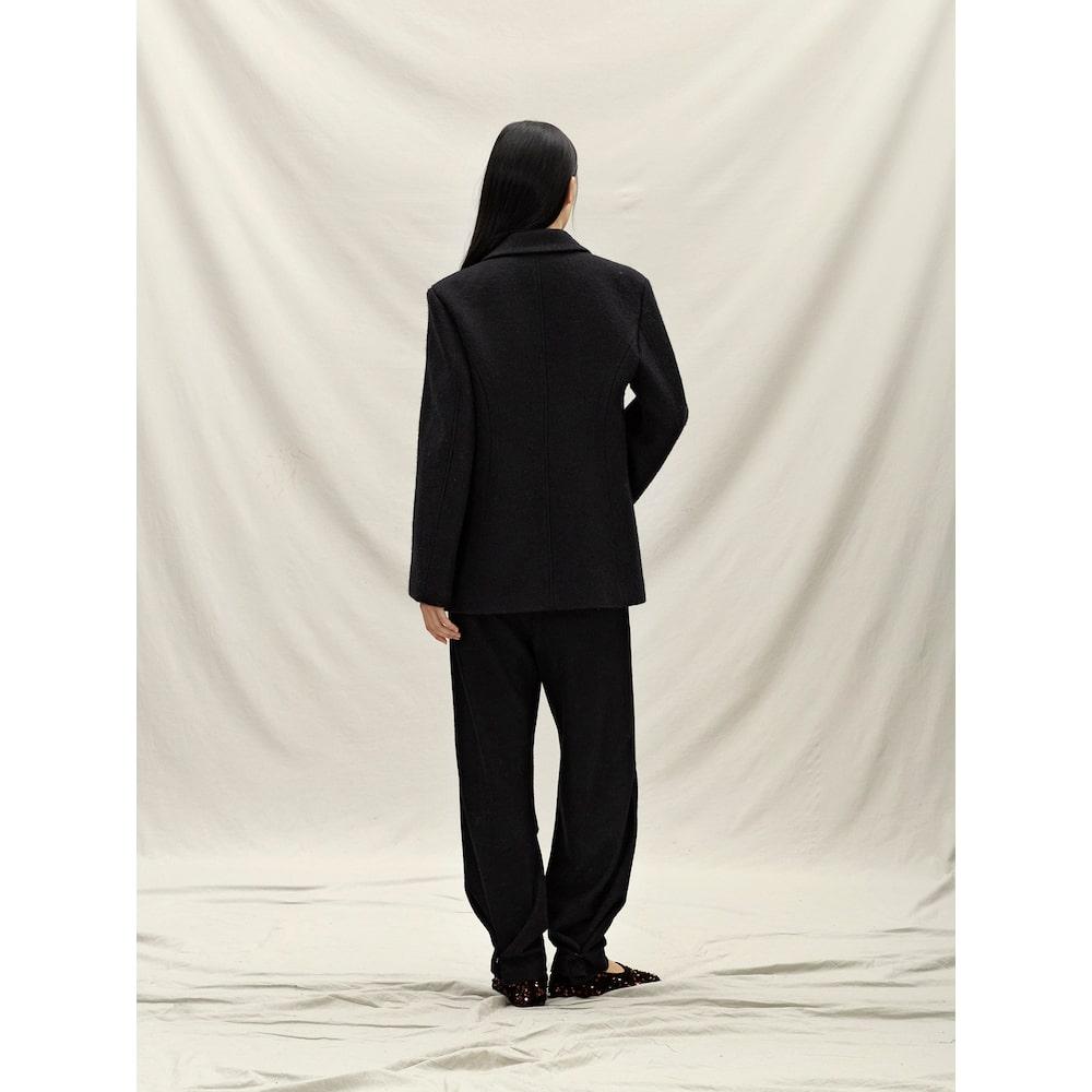 Anggae Draped Trouser Black