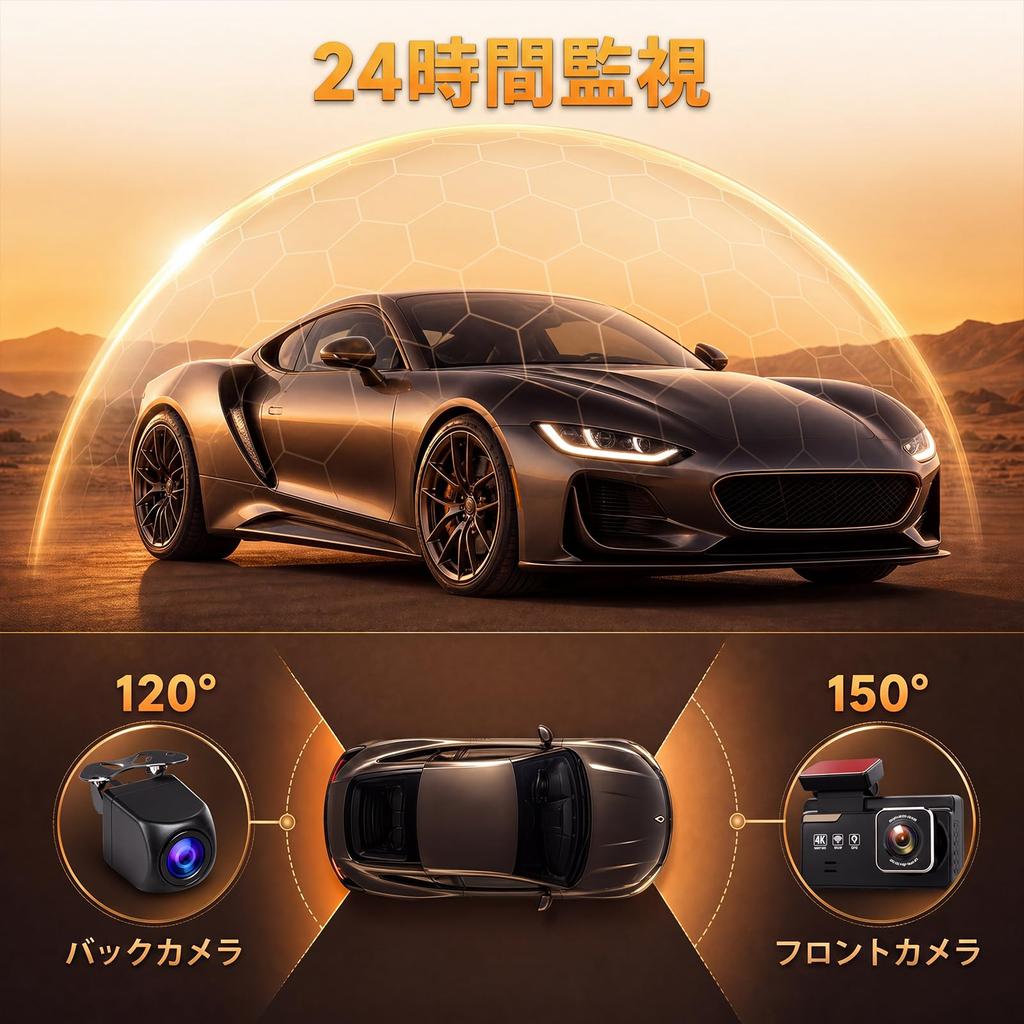 4K Front 1080P Rear Dashcam with Front and Rear Parking Wide Angle Wide Loop Overwrite Reverse Engine LCD Compact Warning App Enhanced To Operating