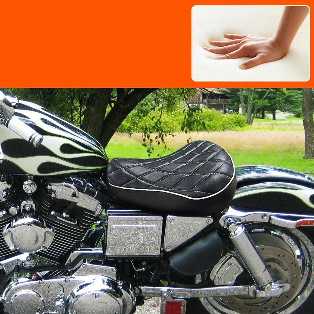 Yoothi Compatible Harley Sportster XL 883 1200 72 48 Custom Driver Rider Solo Seat 1983-2003 (Black Mesh)