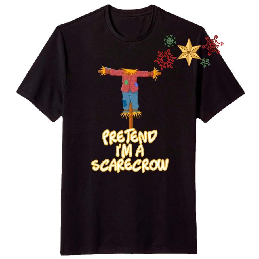 Pretend Im A Scarecrow Halloween Lazy Scarecrow Costume TShirt 100 Cotton ONeck Short Sleeve Casual Unisexs Tshirt Size S3XL