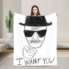 Walter White I AM THE DANGER  Knitted Blanket Velvet Breaking Bad Super Warm Throw Blanket for Car Sofa Couch Bedroom Quilt
