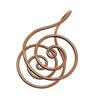 Copper Palm Ring Energy Spiral Hand Ring Women Men Reiki Palm Ring Compatible with Crystal Gem for Meditation Chakra Healing Manifestation
