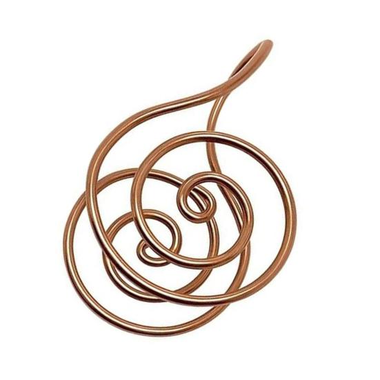 Copper Palm Ring Energy Spiral Hand Ring Women Men Reiki Palm Ring Compatible with Crystal Gem for Meditation Chakra Healing Manifestation