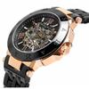 Salvatore Marra Watch Black Automatic Skeleton Business Formal Men's