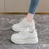 Inner height increase, spring little white shoes new female students thick-soled height increase sports board shoes casual