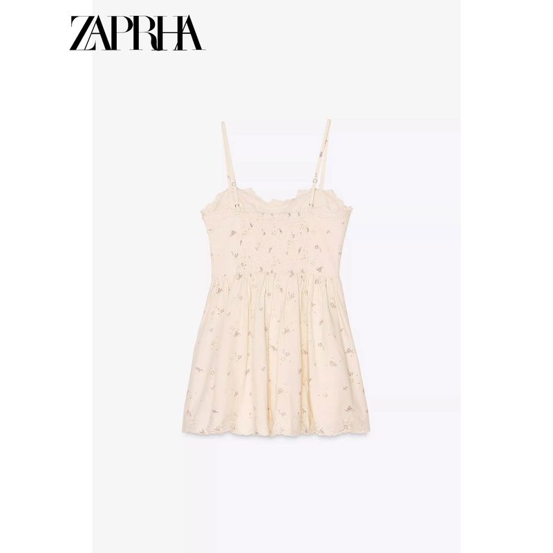 Zaprha 2025 New Arrival Print Poplin Corset Silm Sling Dress Slim Looking 5107312
