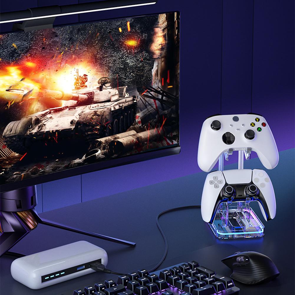 RGB Controller Display Stand Space Saving Desk Mount Universal Storage Organizer Removable Anti-Slip Anti-Scratch for PS5 Xbox