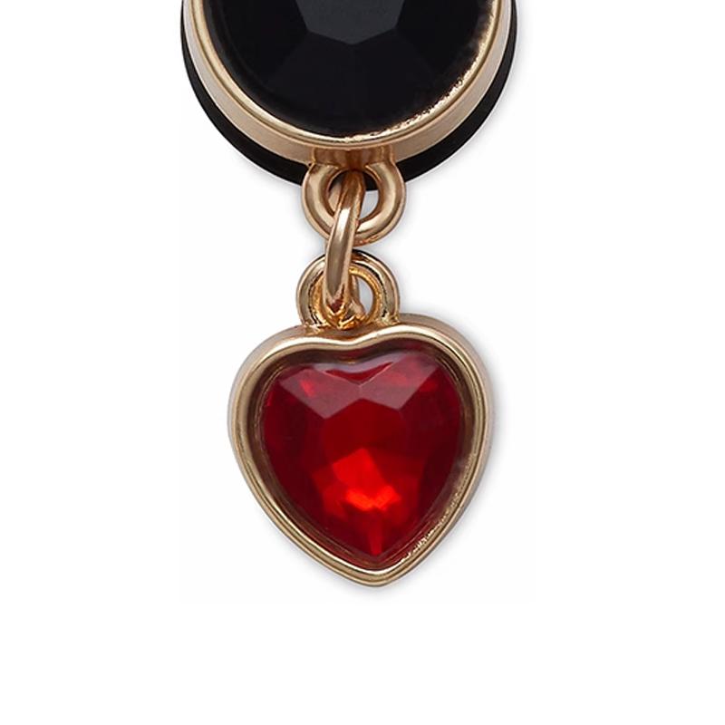 Crocs Jibbitz Heart Pendant Ruby Women Shoe Accessories Black 10014299