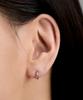Lloyd Pipe Hoop Silver Ring Mini Earrings Lles26004U