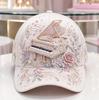 D Digital Full Print Floral Piano Baseball Cap Spring and Summer Sunshade Sun Protection Cap Ethnic Style Versatile Fashion
