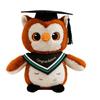 Plush Owl Toy with Doctor Hat Graduation Themed Accessory Unique Gift For Preschoolers Home Decoration