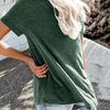 Women Tunic Solid Color All-match Skin-friendly Women Short Sleeve Tee Tops for Summer