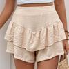 Summer Casual Ruffled Shorts Women's Shorts Wide-leg Shorts