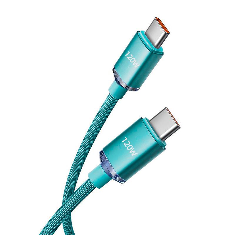Jingyao 120W Dual Type-C Fast Charging Cable for Apple 15 and Huawei Honor 6A Flash Charging