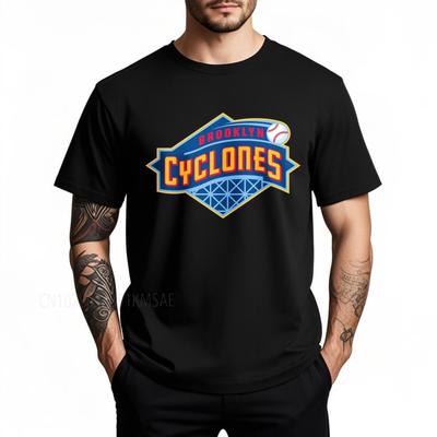 Brand Summer Women T Shirt Brooklyn Cyclones Baseball Logo Design Short Sleeve Workout Round Neck Teeshirt Cotton Teeshirt