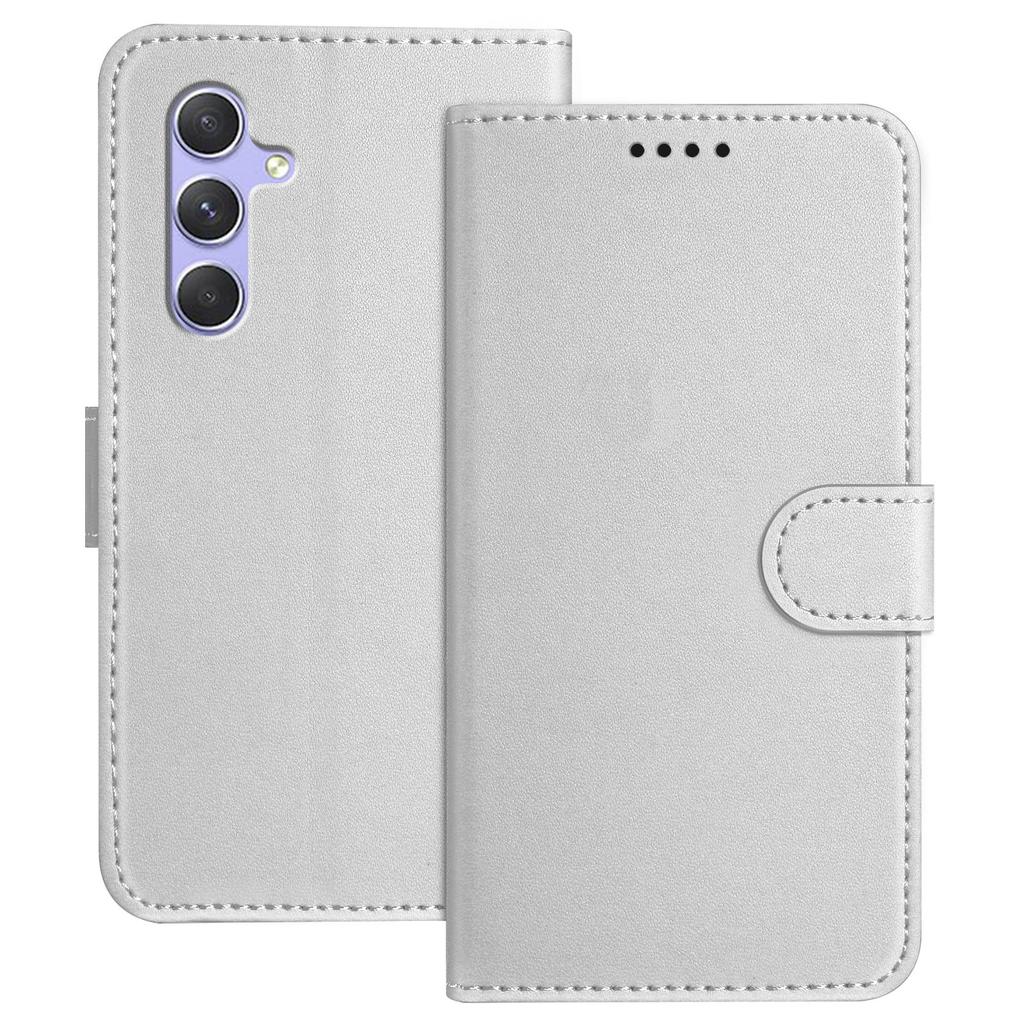 For Samsung Galaxy A54 5G Leather Case Wallet Stand Solid Color Anti Drop Phone Cover