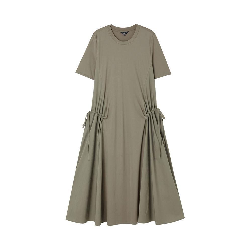 Rap Side Color Block String Long Dress Ar2Wo660