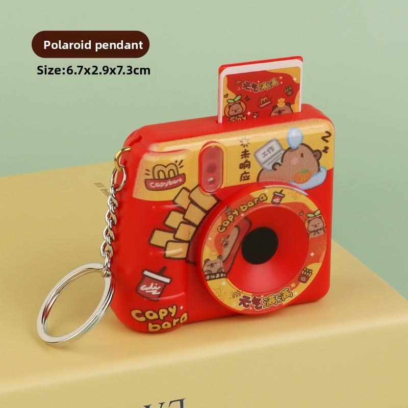Capybara Camera Flash Keychain With Light And Sound For Kids Gift