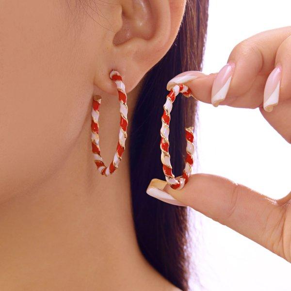 Merry Christmas Pearl Flower Star Bell Long Tassel Dangle Earrings for Women Shiny Crystal Zircon Snowflake Earring Girl Jewelry
