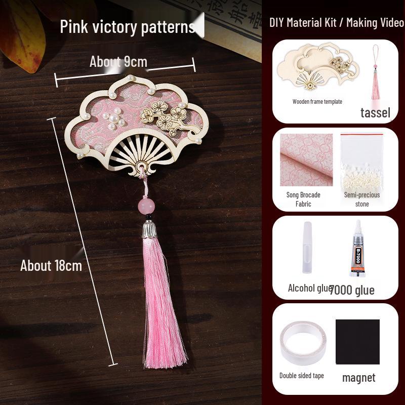 Mother s Day Brocade Magnet DIY Kit: Intangible Heritage Chinese Style Souvenir